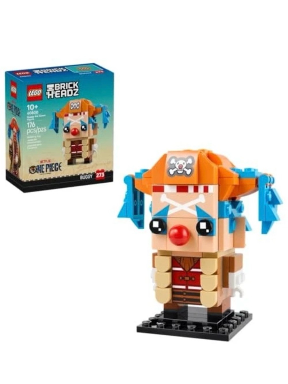 🎁 LEGO BrickHeadz One Piece Buggy the Clown Figure 40800 NEW